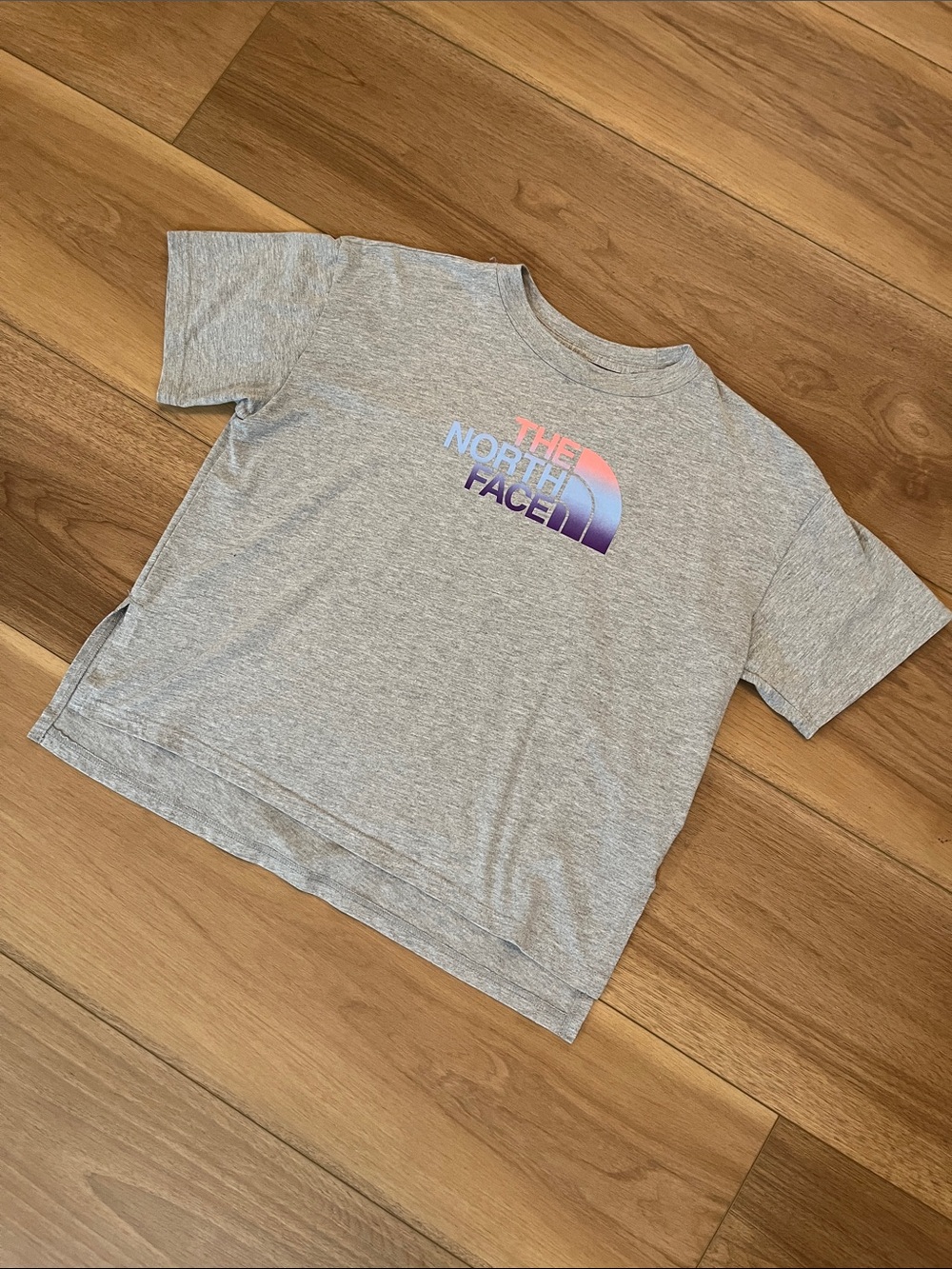 The North Face Girls Gradient Half Dome Short Sleeve Graphic Tee.